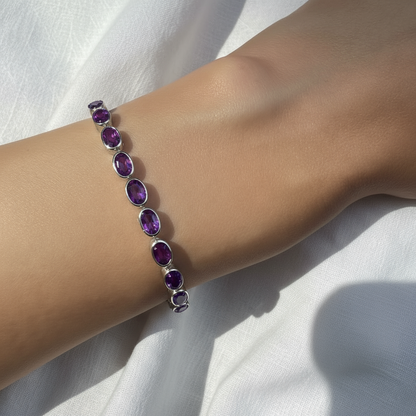 Velara Frame Tennis Bracelet – Purple Amethyst