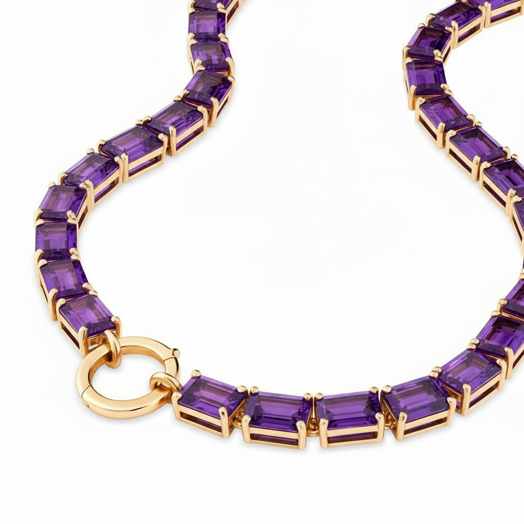 Nexus Tennis Necklace – Purple Amethyst