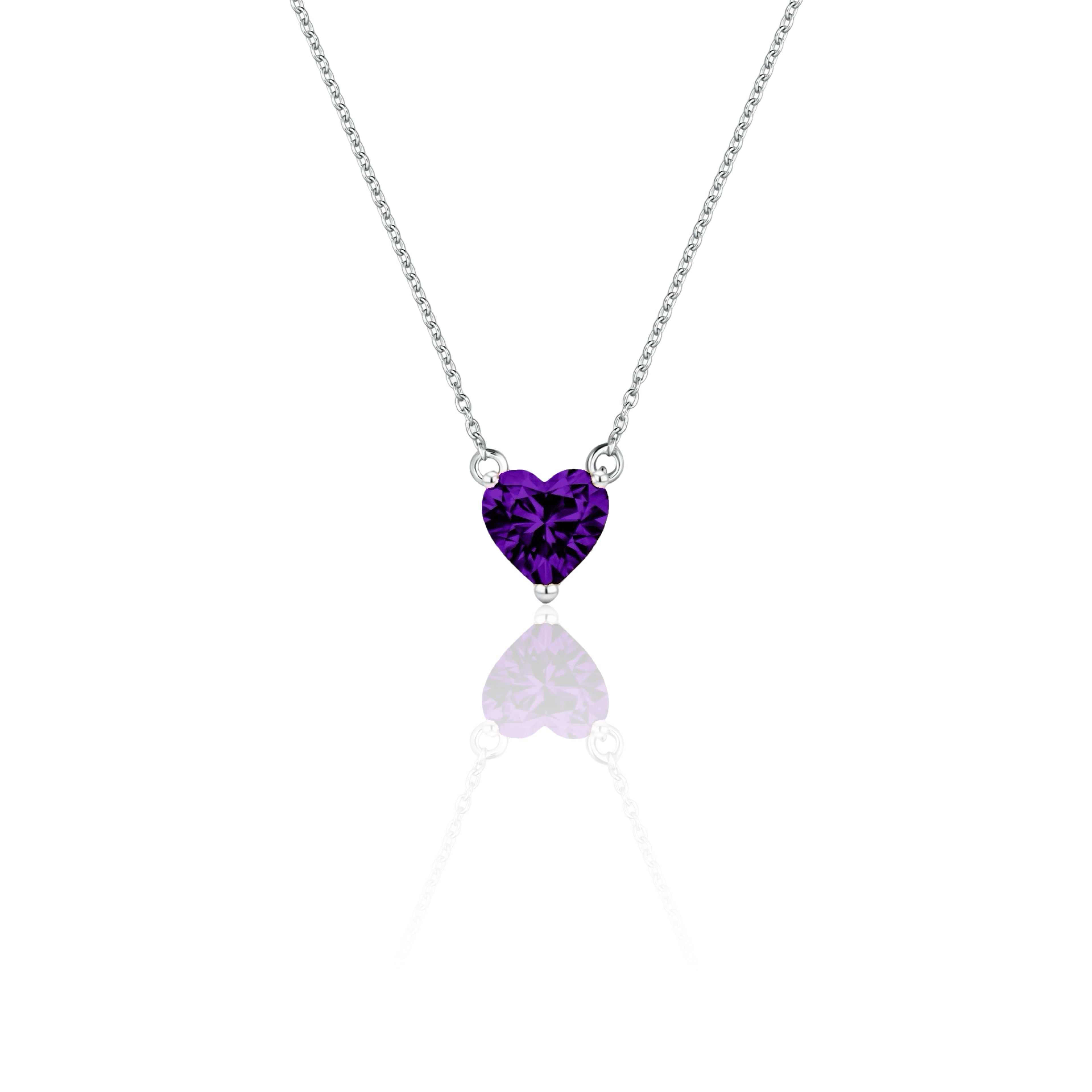Amore Maxi Solitaire Necklace – Purple Sapphire