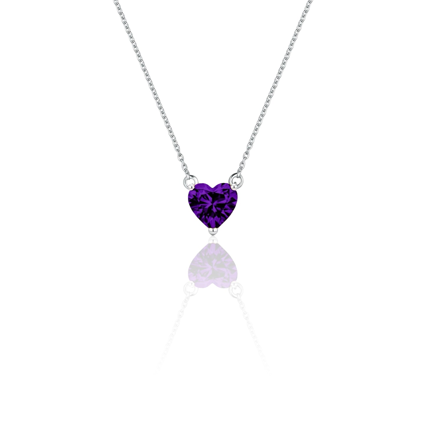 Amore Maxi Solitaire Necklace – Purple Amethyst