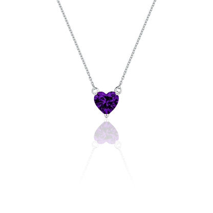 Amore Solitaire Necklace – Purple Sapphire