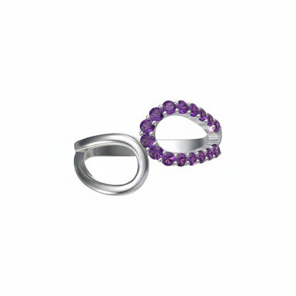 Linea Contour Ring – Purple Sapphire