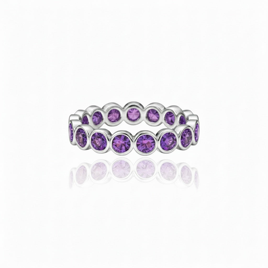 Forma Eternity Ring – Purple Sapphire