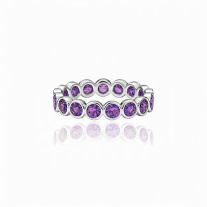 Forma Eternity Ring – Purple Sapphire