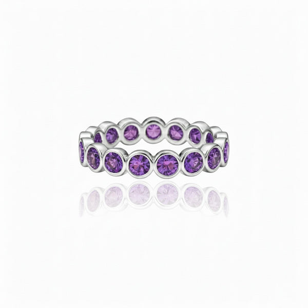 Forma Eternity Ring – Purple Sapphire