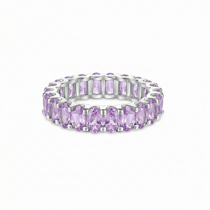 Velara Eternity Ring – Purple Sapphire