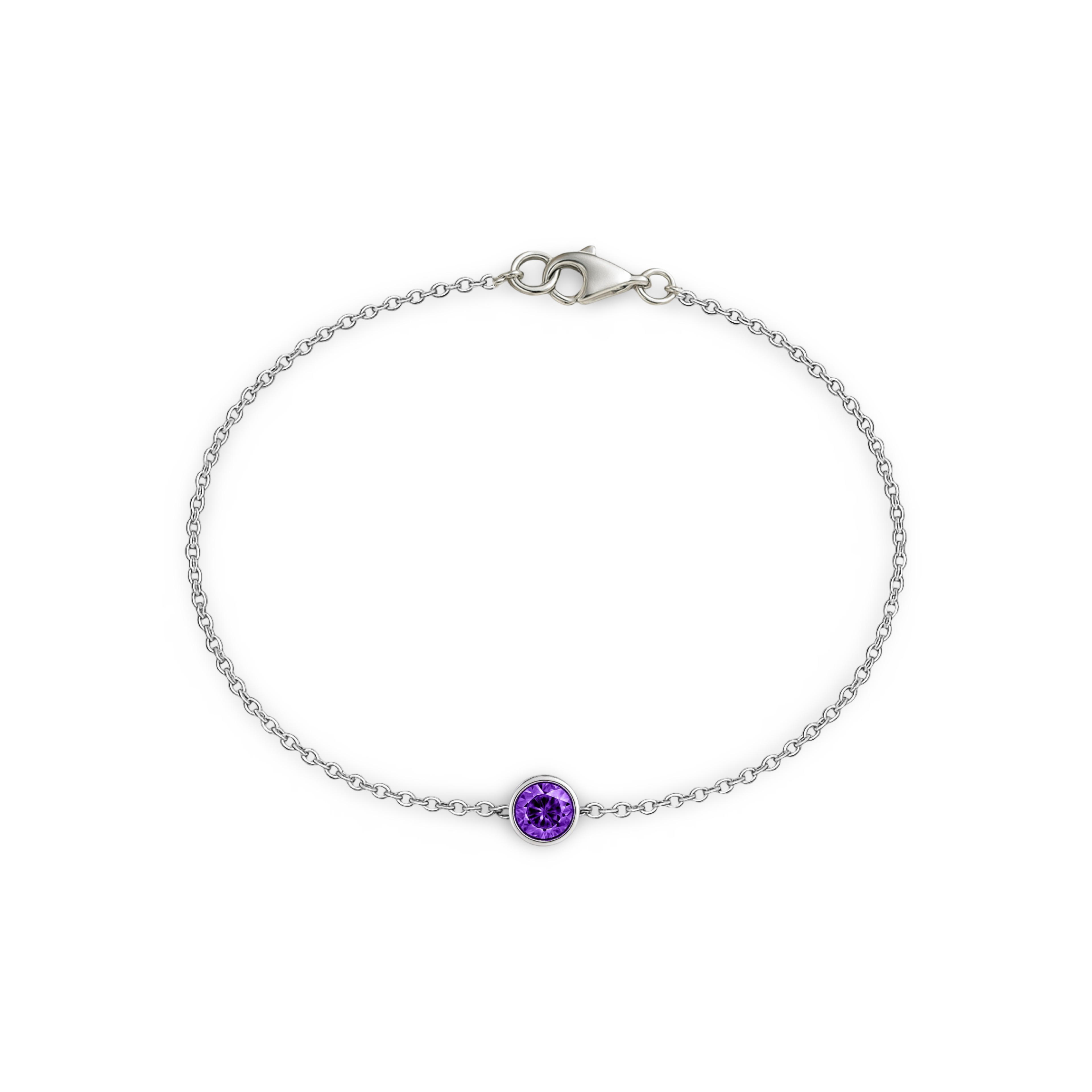 Forma Solitaire Bracelet – Purple Sapphire