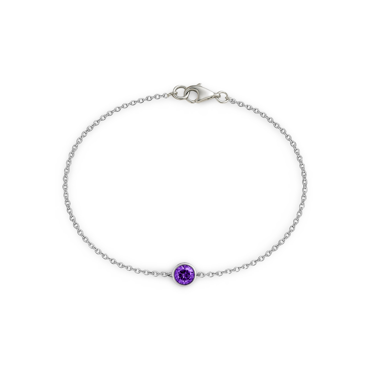Forma Solitaire Bracelet – Purple Amethyst