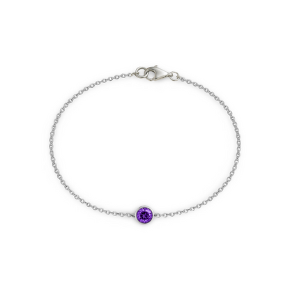 Forma Solitaire Bracelet – Purple Sapphire