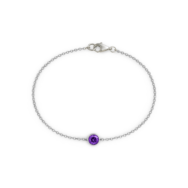 Forma Solitaire Bracelet – Purple Sapphire