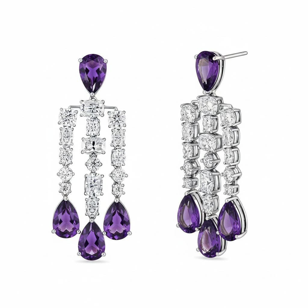 Nova Cascade Earrings – Colombian Green Emerald