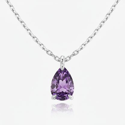 Nova Solitaire Necklace – Purple Sapphire