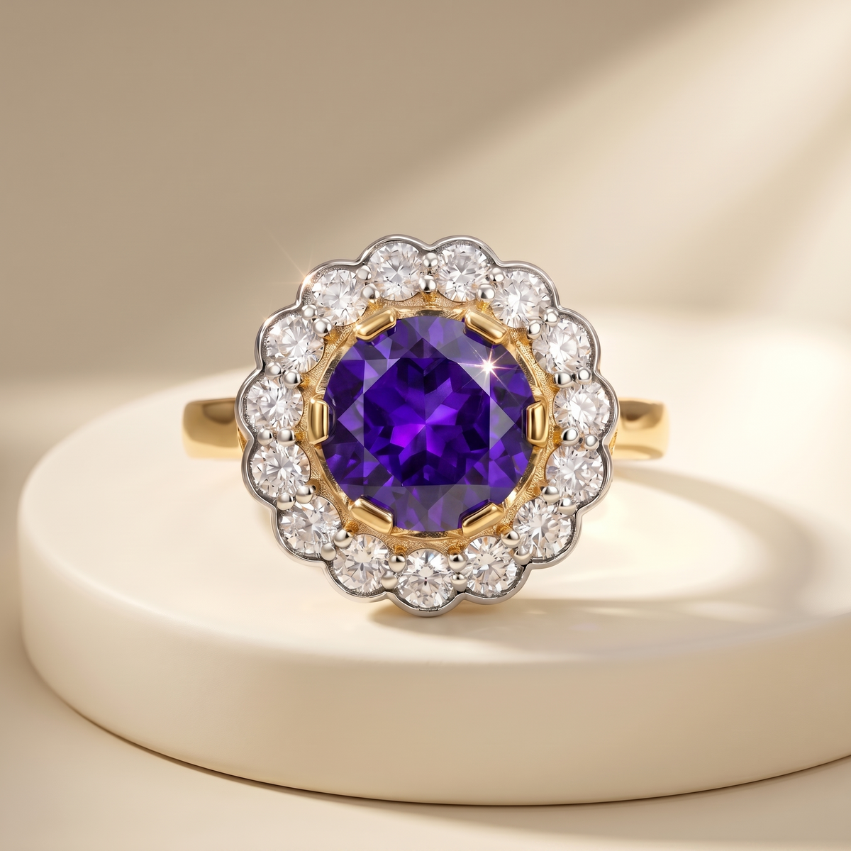 Juno Daisy Ring – Purple Sapphire