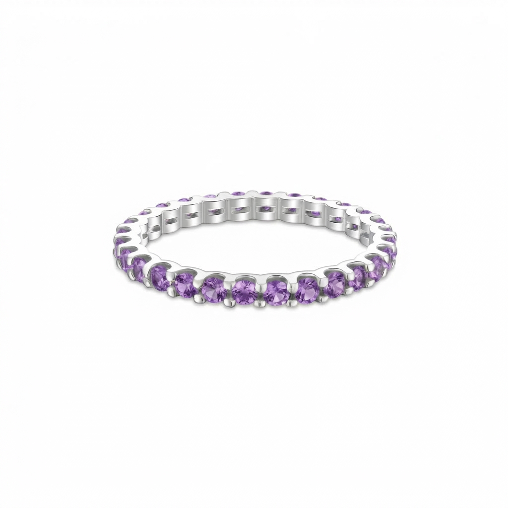 Linea Midi Ring – Purple Amethyst