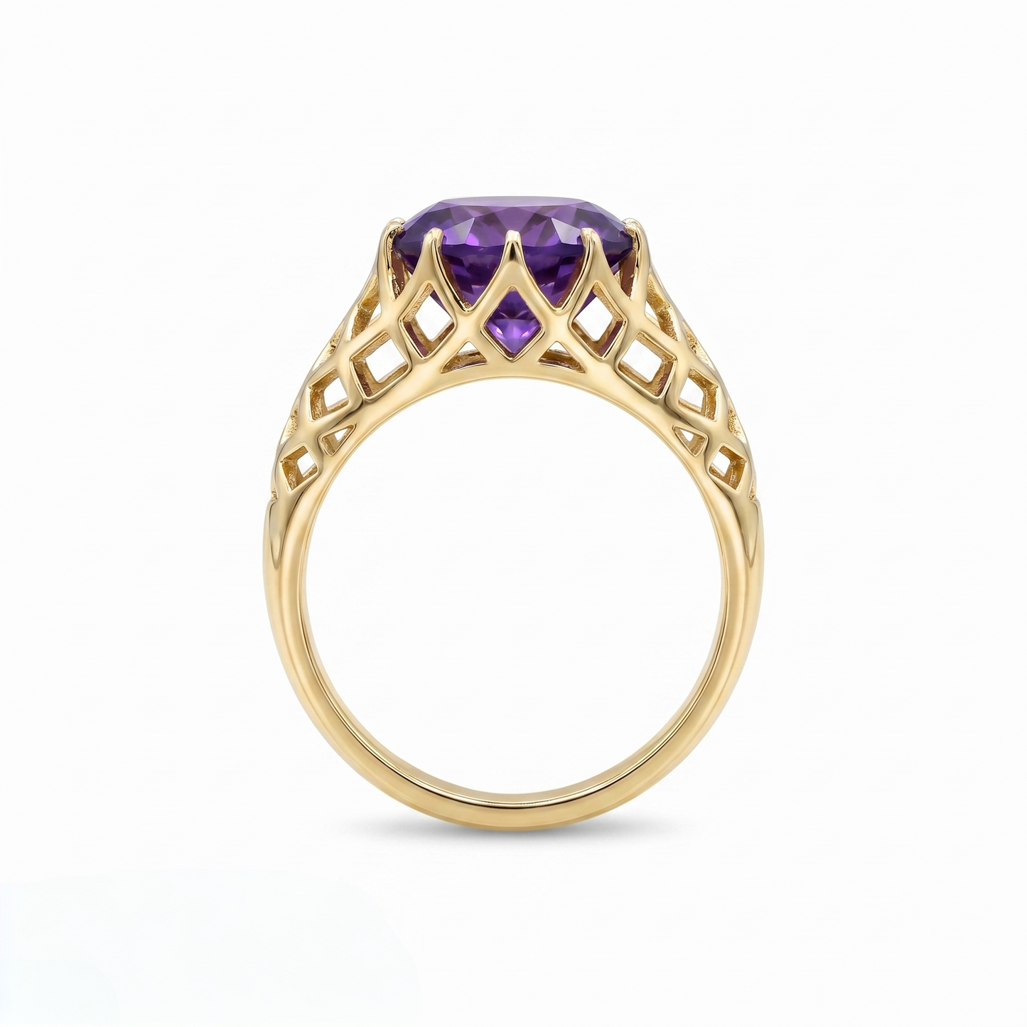 Juno Trellis Ring – Purple Sapphire