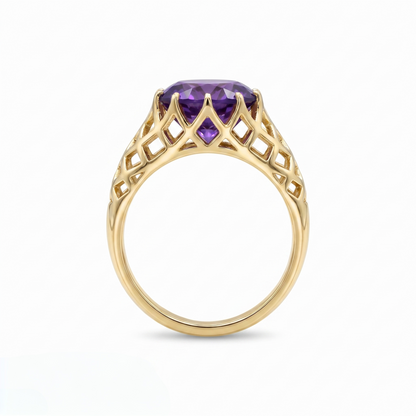 Juno Trellis Ring – Purple Sapphire