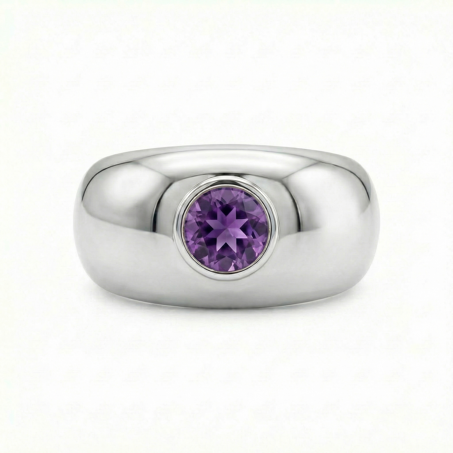 Forma Signet Ring – Purple Sapphire