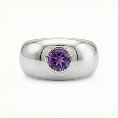 Forma Signet Ring – Purple Sapphire