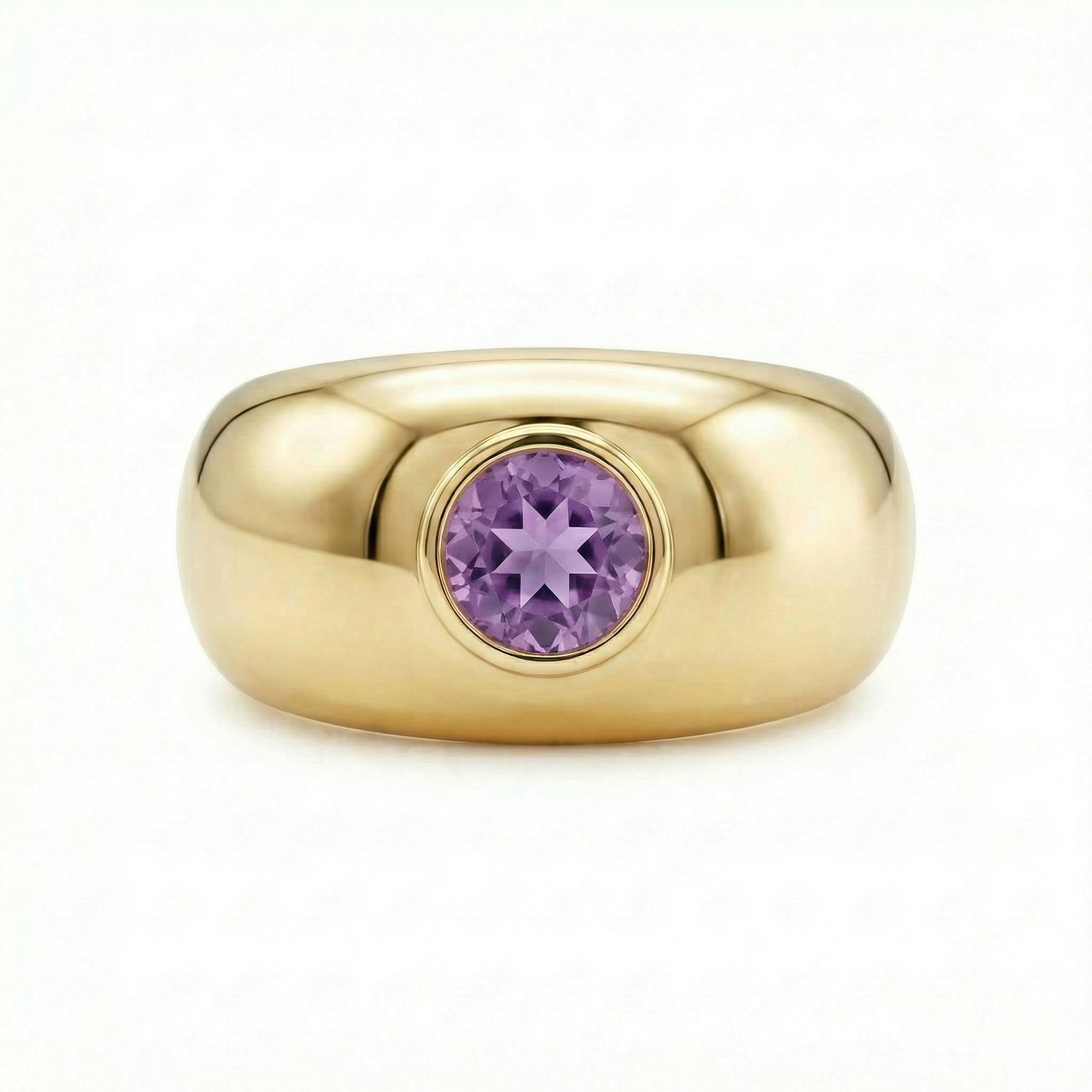 Forma Signet Ring – Purple Sapphire