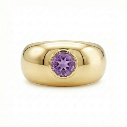Forma Signet Ring – Purple Sapphire