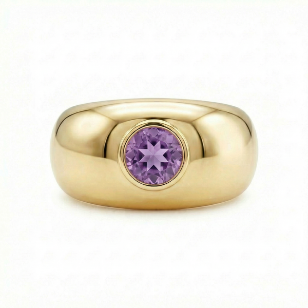 Forma Signet Ring – Purple Sapphire