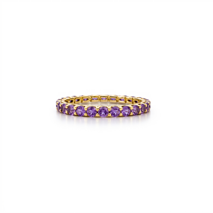 Linea Midi Ring – Purple Sapphire