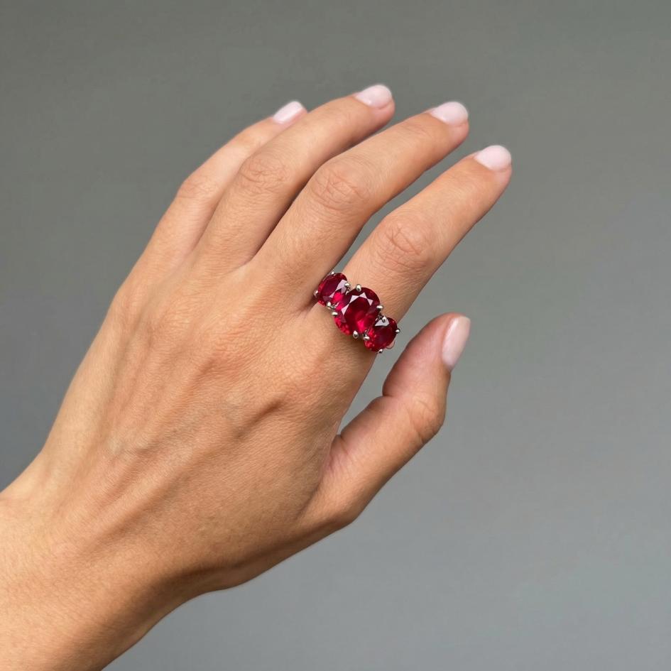 Velara Grand Trilogy Ring – Red Ruby