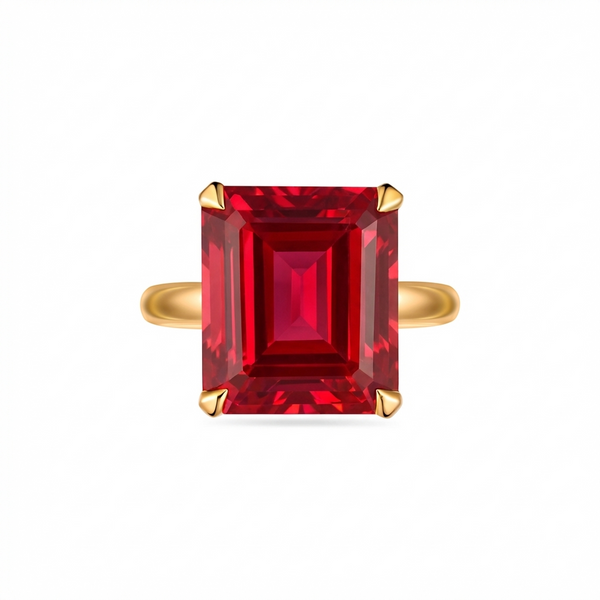 Nexus Bold Solitaire Ring – Red Ruby