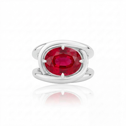 Velara Twist Ring – Red Ruby