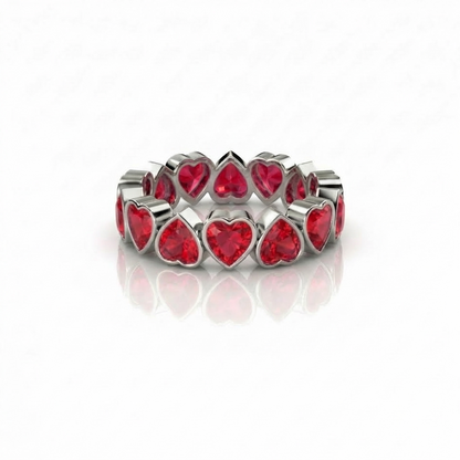 Amore Frame Eternity Ring – Red Ruby