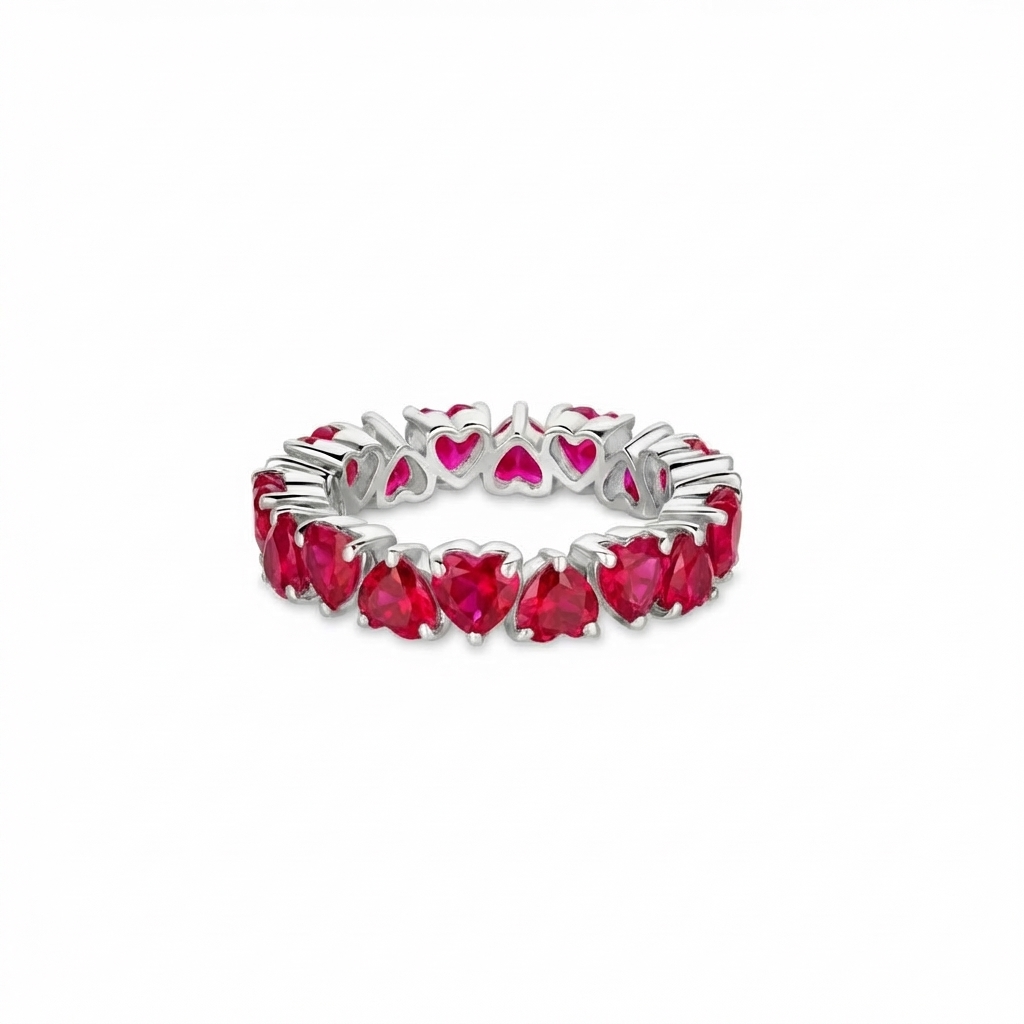 Amore Eternity Ring – Red Ruby