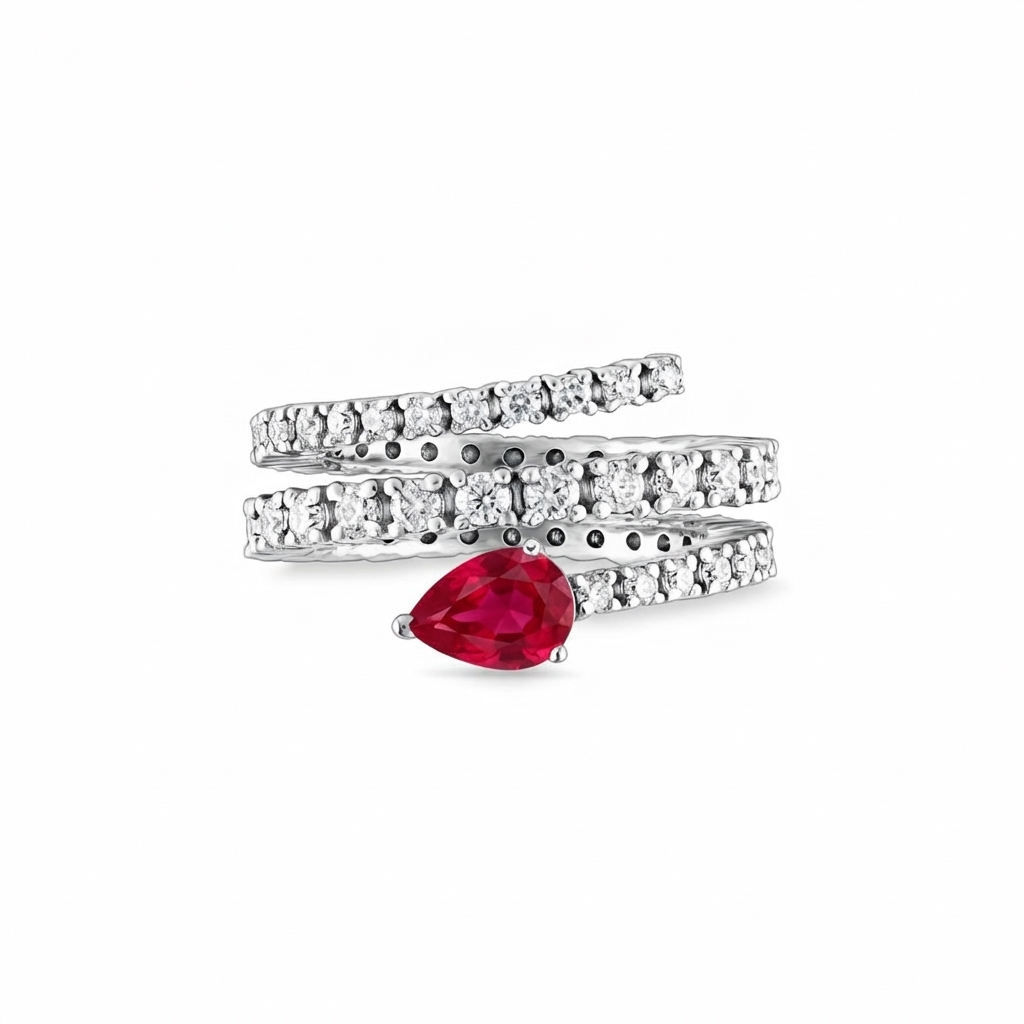 Nova Serpent Ring – Red Ruby