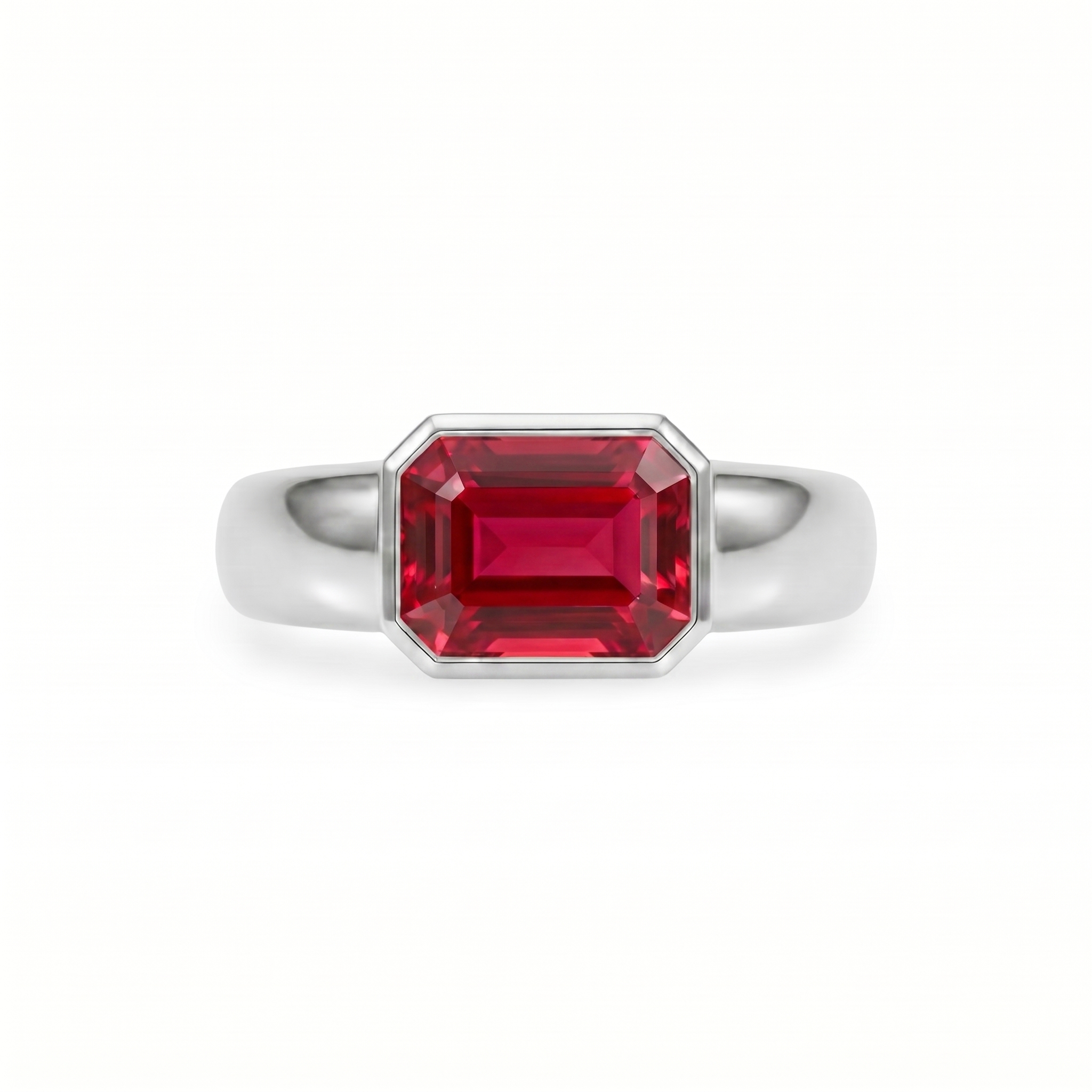Nexus Lateral Solitaire Ring – Red Ruby