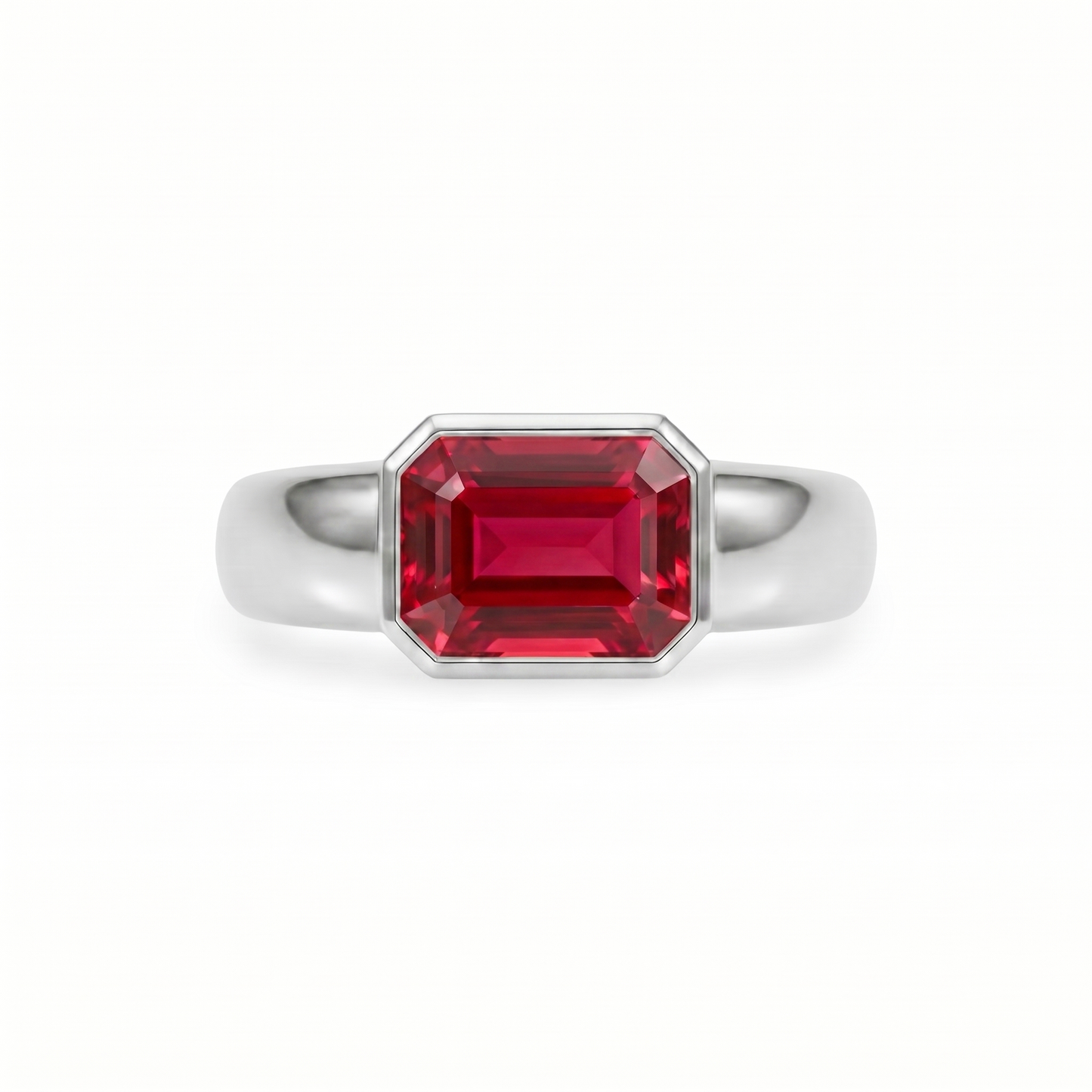 Nexus Lateral Solitaire Ring – Red Ruby