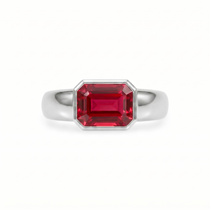 Nexus Lateral Solitaire Ring – Red Ruby