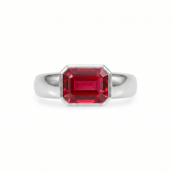 Nexus Lateral Solitaire Ring – Red Ruby