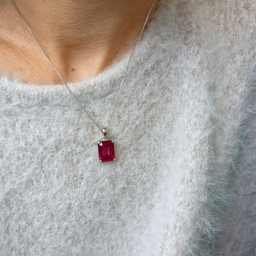 Nexus Statement Pendant – Red Ruby