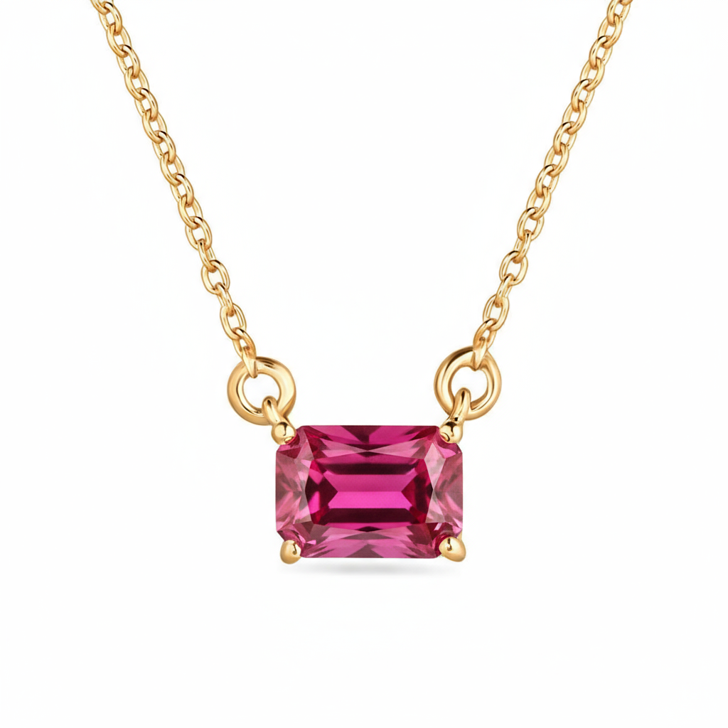 Nexus Solitaire Necklace – Red Ruby