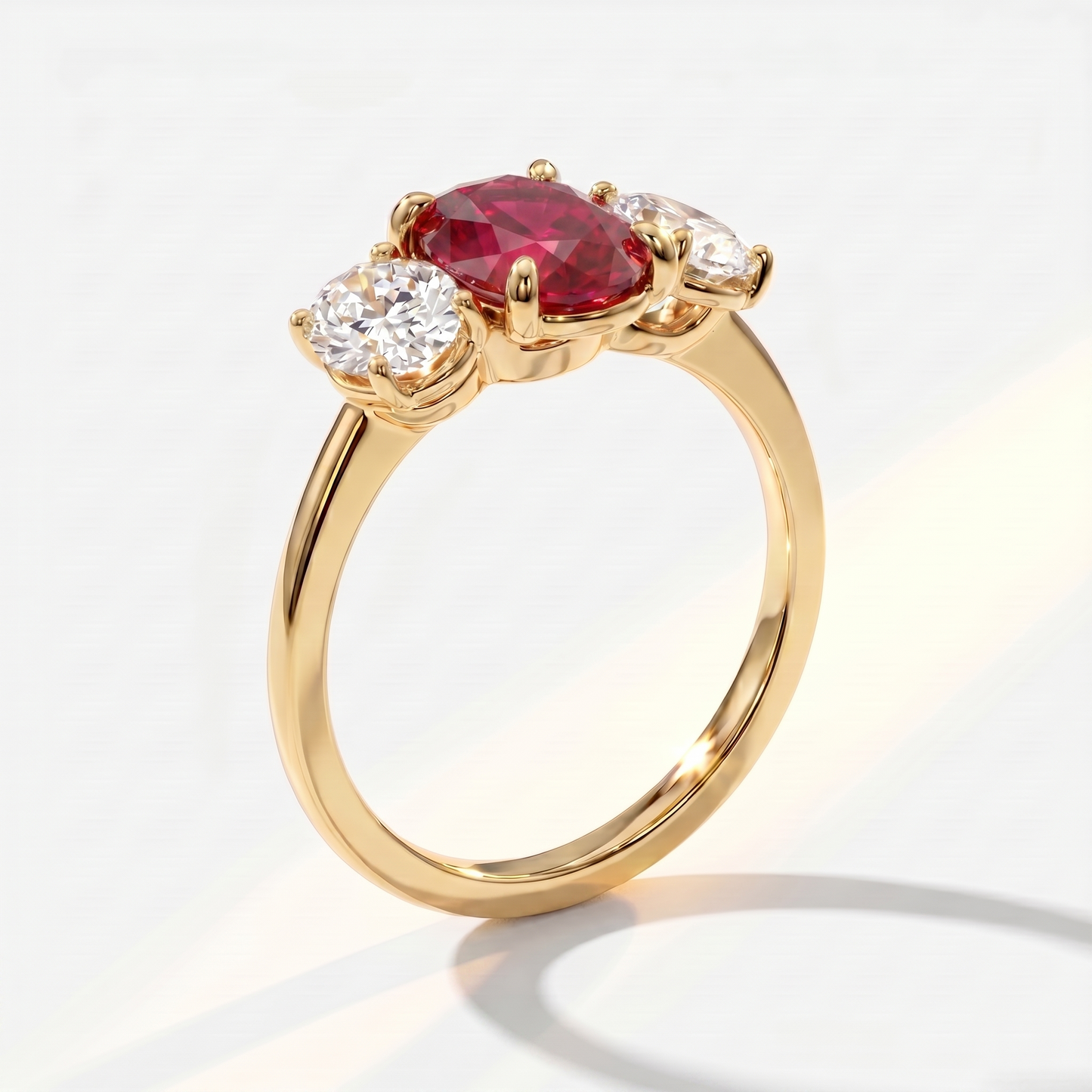 Velara Trilogy Ring – Red Ruby