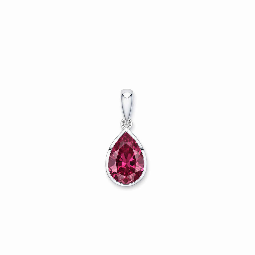 Nova Frame Pendant – Red Ruby