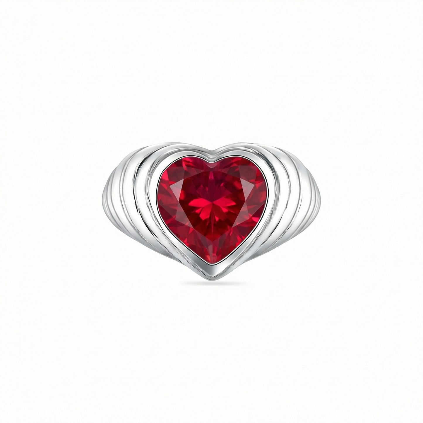 Amore Signet Ring – Red Ruby