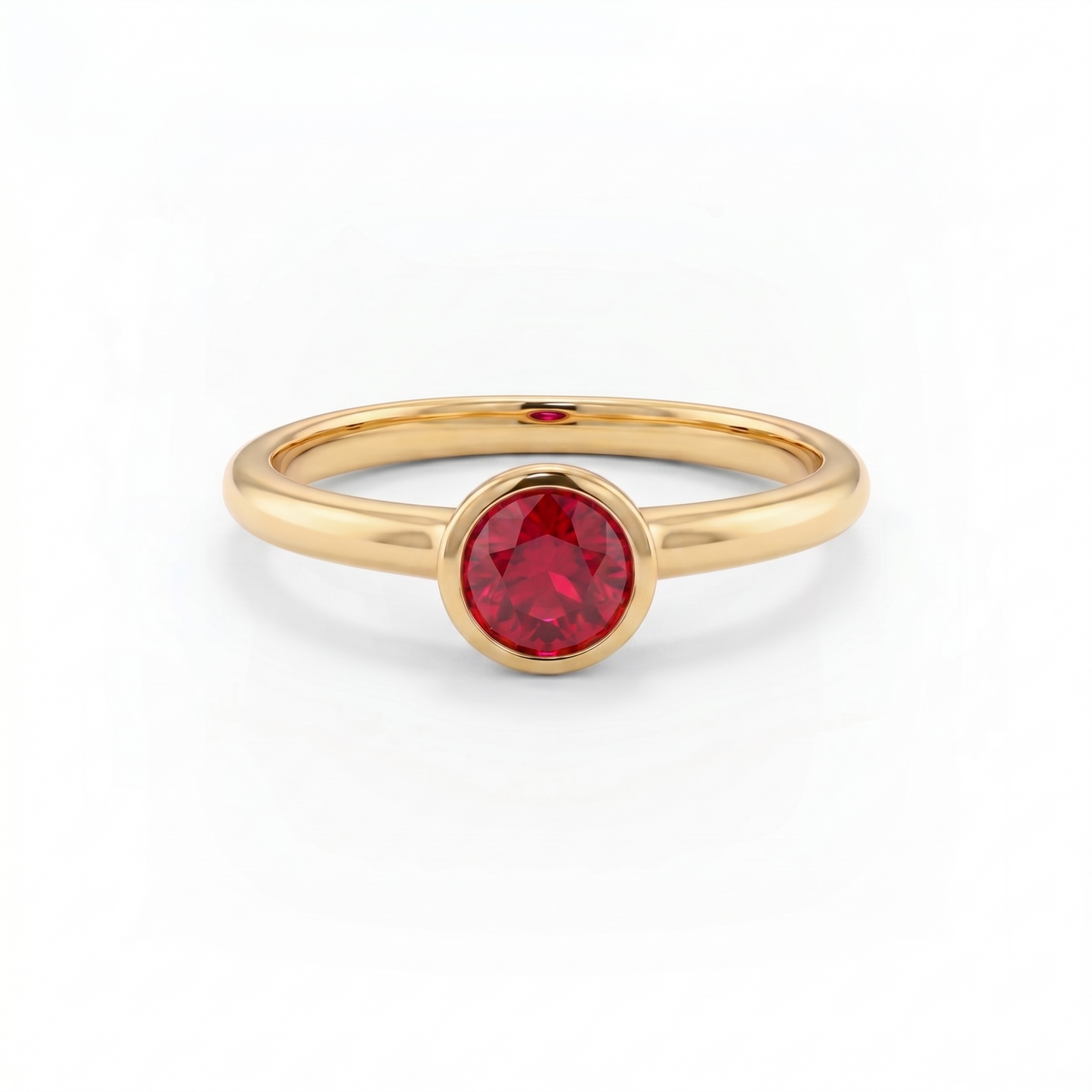 Forma Solitaire Ring – Red Ruby