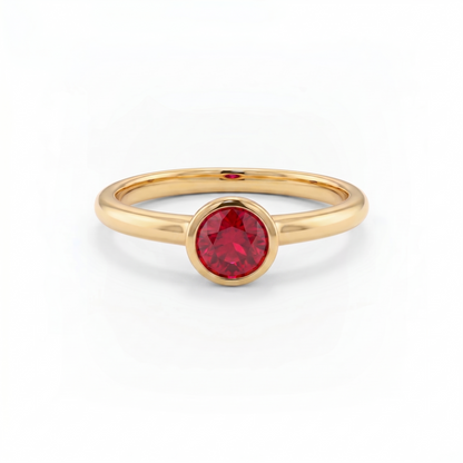 Forma Solitaire Ring – Red Ruby