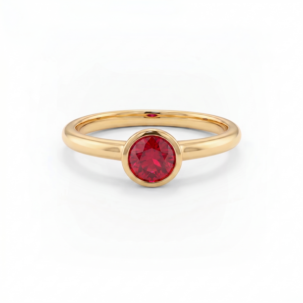 Forma Solitaire Ring – Red Ruby