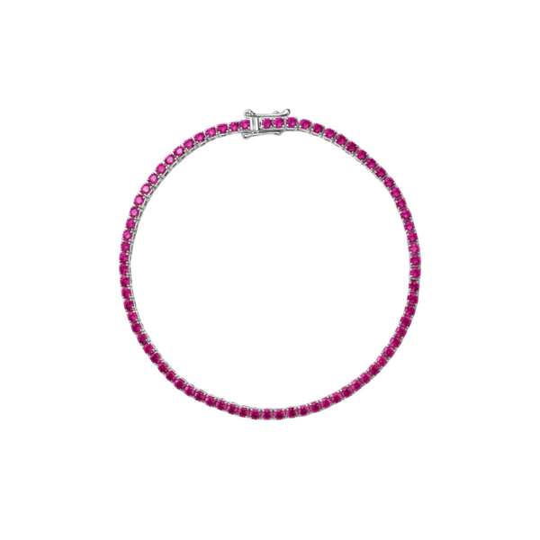 Juno Mini Tennis Bracelet – Red Ruby