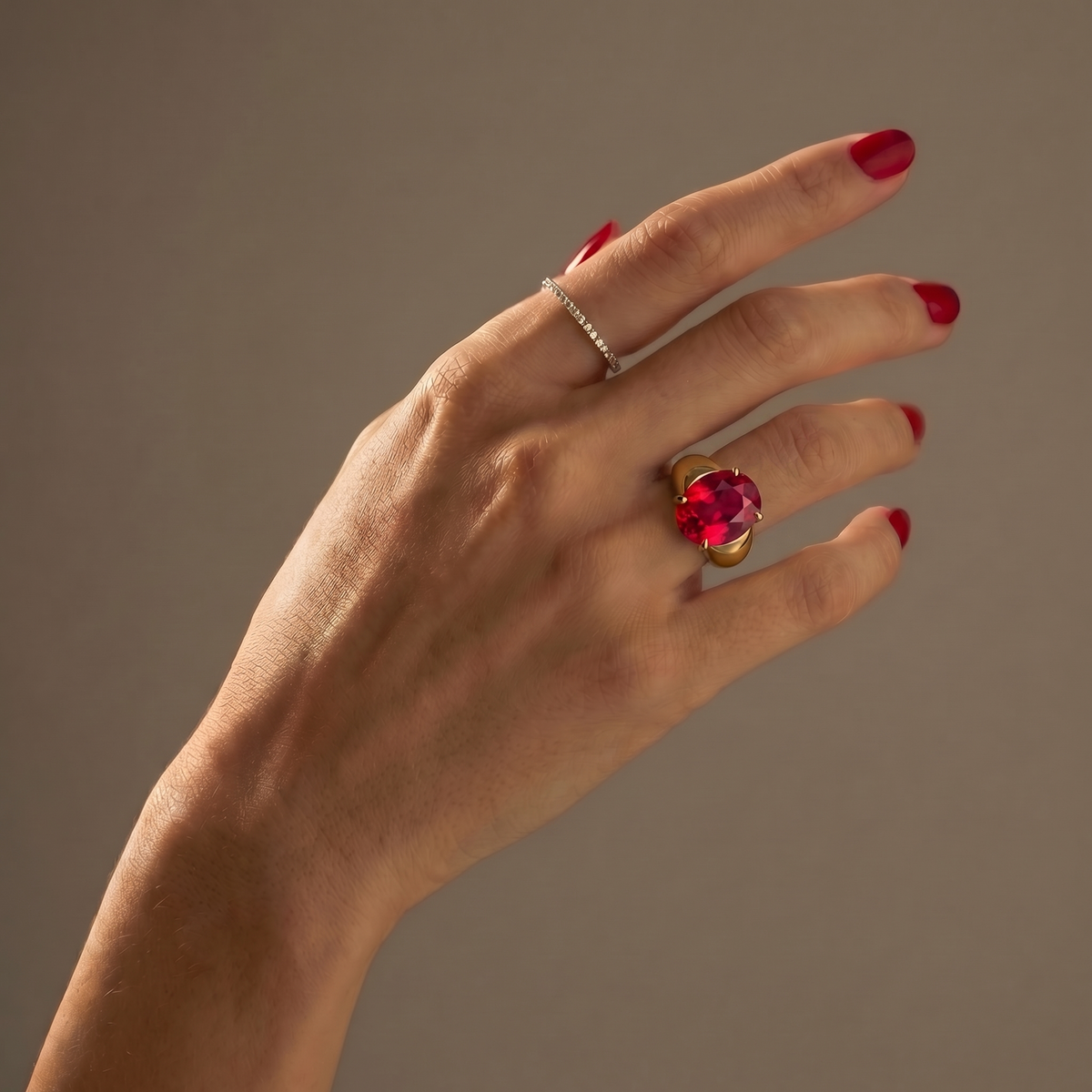 Velara Signet Ring – Red Ruby
