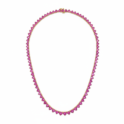 Amore Tennis Necklace – Blue Sapphire