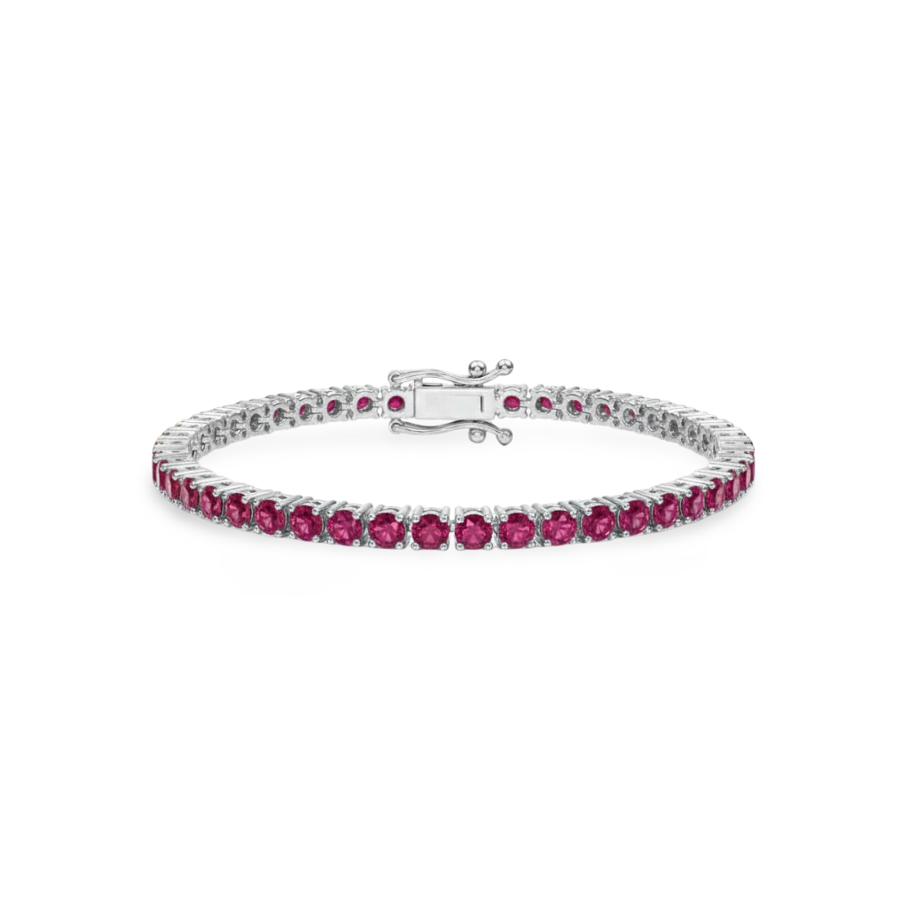 Juno Grande Tennis Bracelet – Red Ruby