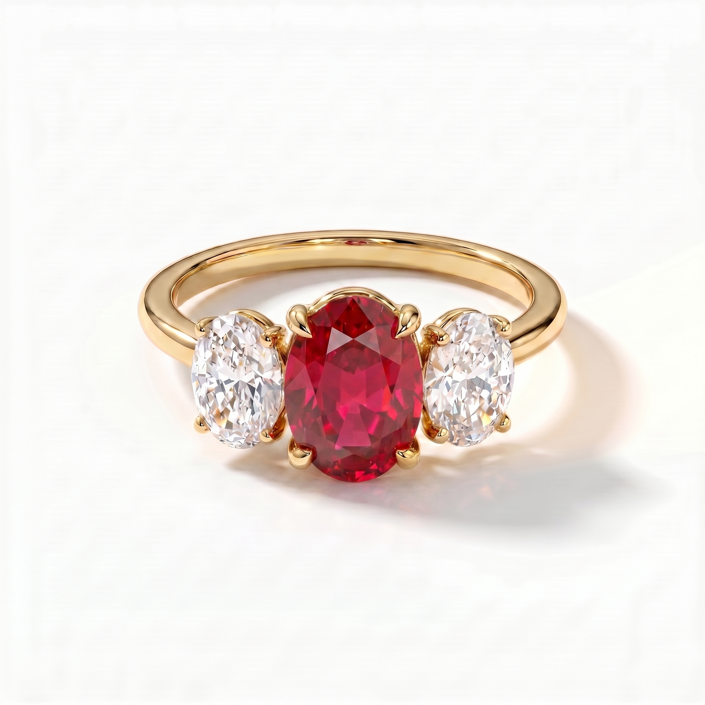 Velara Trilogy Ring – Red Ruby