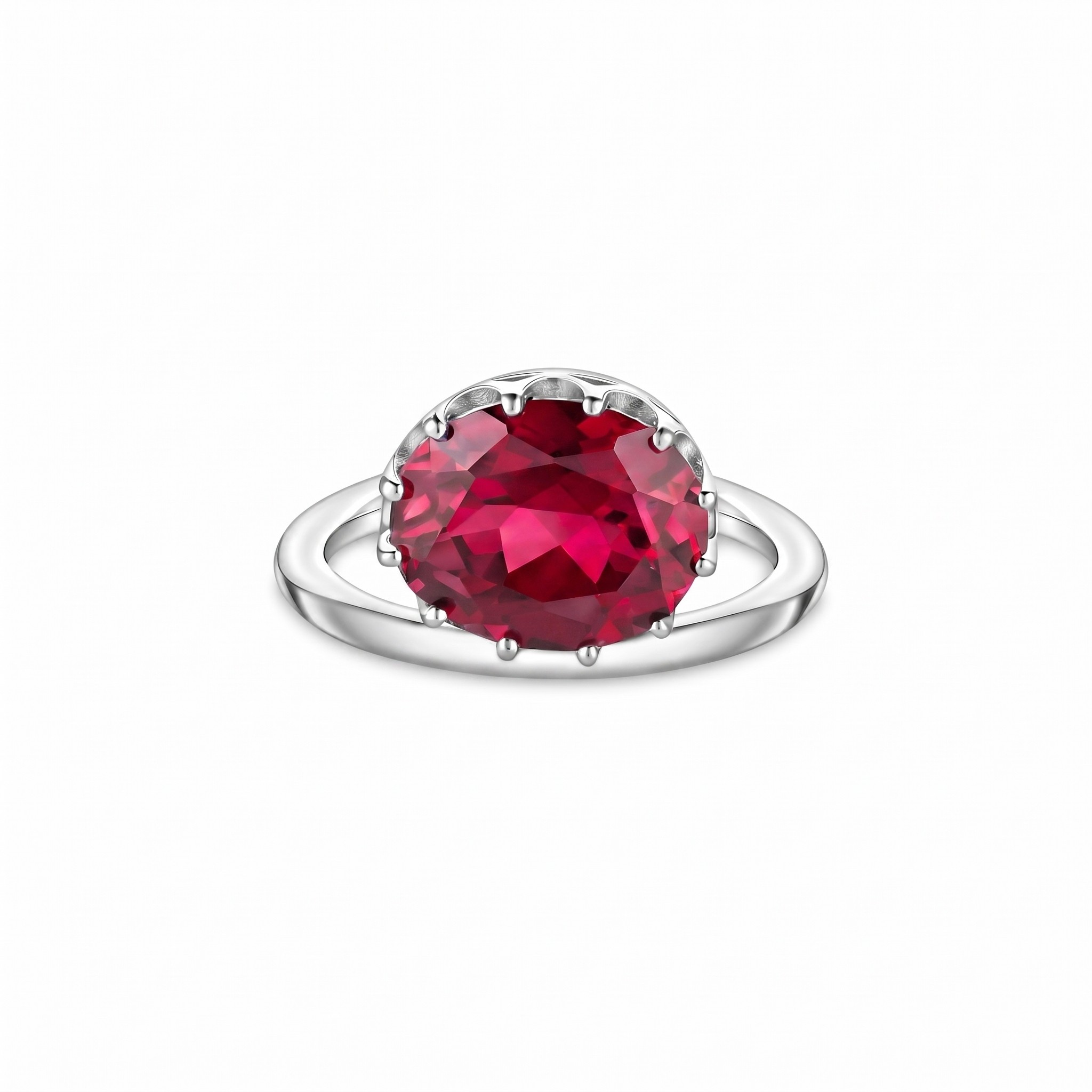 Velara Satellite Ring – Red Ruby